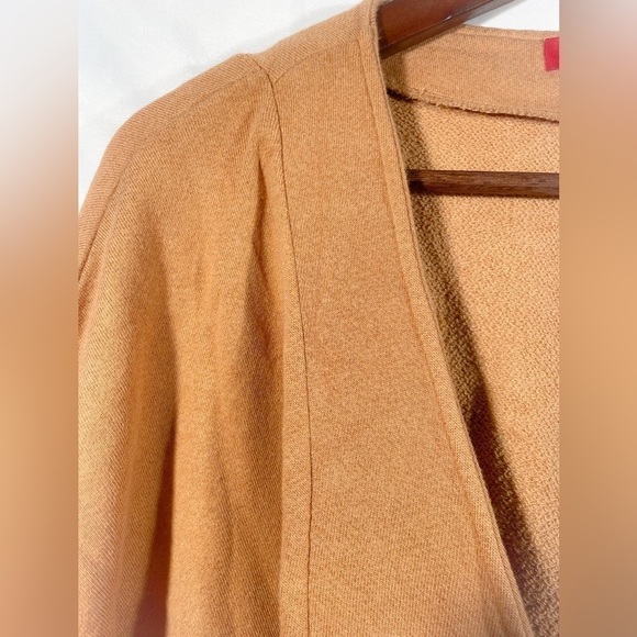 n: Philanthropy Sweatshirt Dress Womens V Neck Tan Long Sleeve Wrap Size Small - Picture 8 of 11